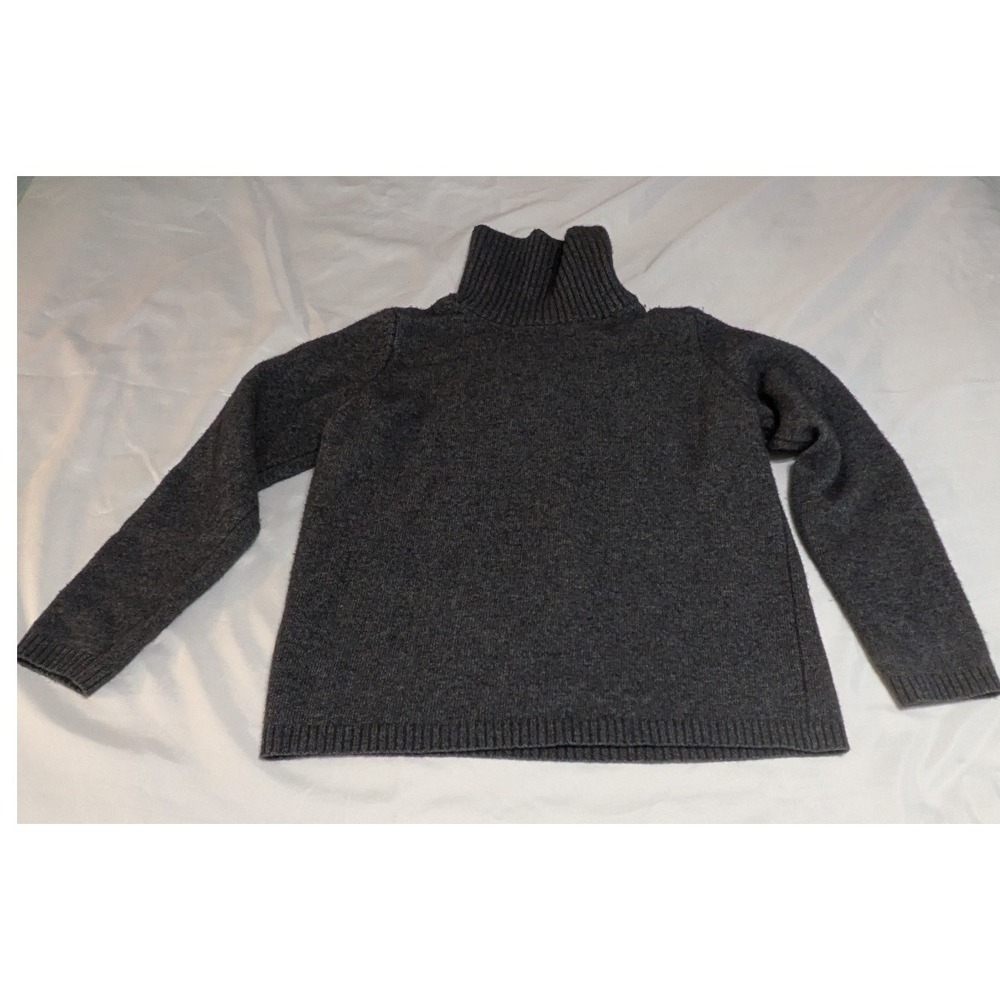 Benedetta Turtleneck Sweater Women XL Gray Excellent Merino Wool Cashmere Blend
